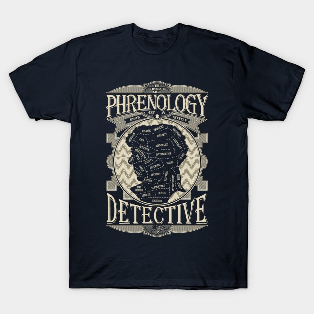 Phrenology of a detective - Sherlock T-Shirt by LanfaTees